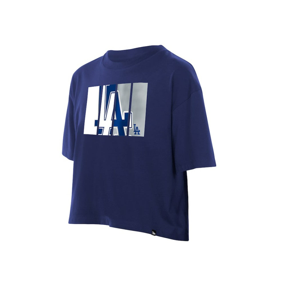 Los Angeles Dodgers New Era Women's Boxy Foil Logo T-Shirt - MLB