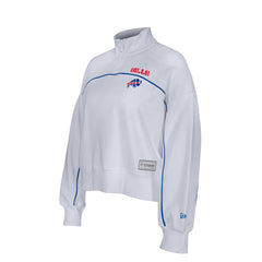 New Era Buffalo Bills Female Adult White Functional Fandom Quarter-Zip Sweatshirt | NFL