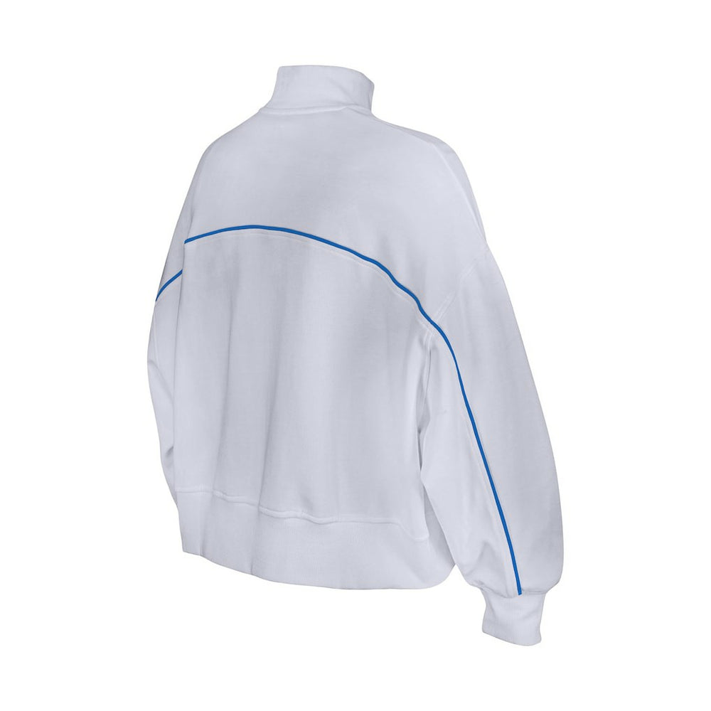 New Era Buffalo Bills Female Adult White Functional Fandom Quarter-Zip Sweatshirt | NFL