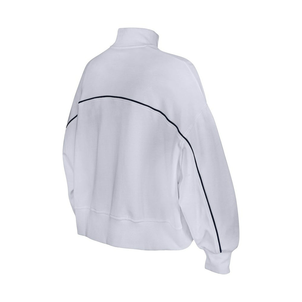 New Era Denver Broncos Female Adult White Functional Fandom Quarter-Zip Sweatshirt | NFL