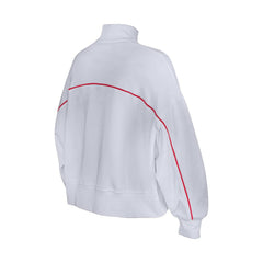 New Era San Francisco 49ers Female Adult White Functional Fandom Quarter-Zip Sweatshirt | NFL