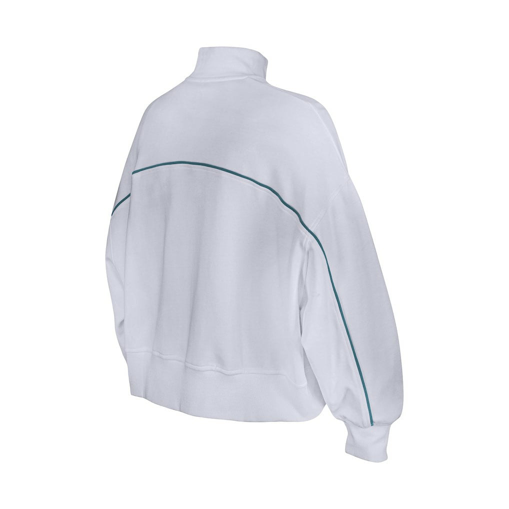 New Era Philadelphia Eagles Female Adult White Functional Fandom Quarter-Zip Sweatshirt | NFL