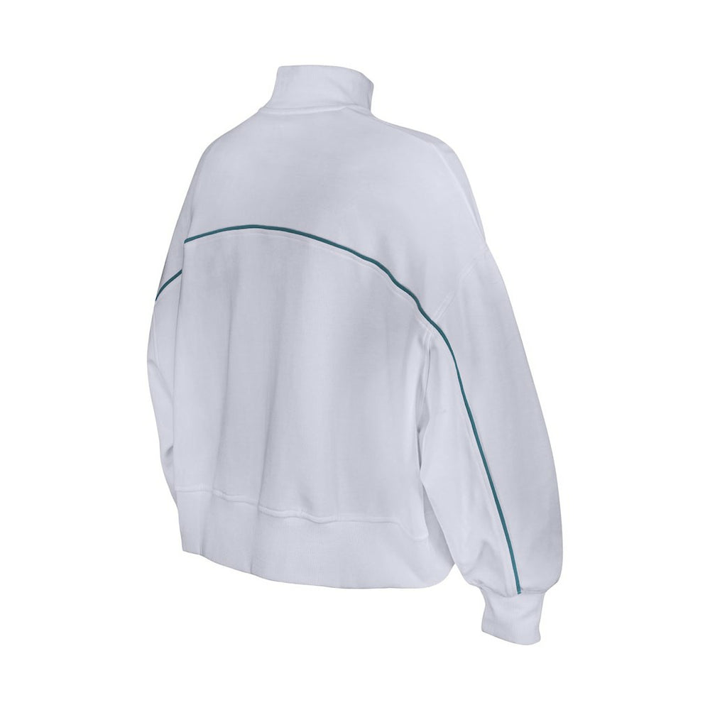 New Era Philadelphia Eagles Female Adult White Functional Fandom Quarter-Zip Sweatshirt | NFL