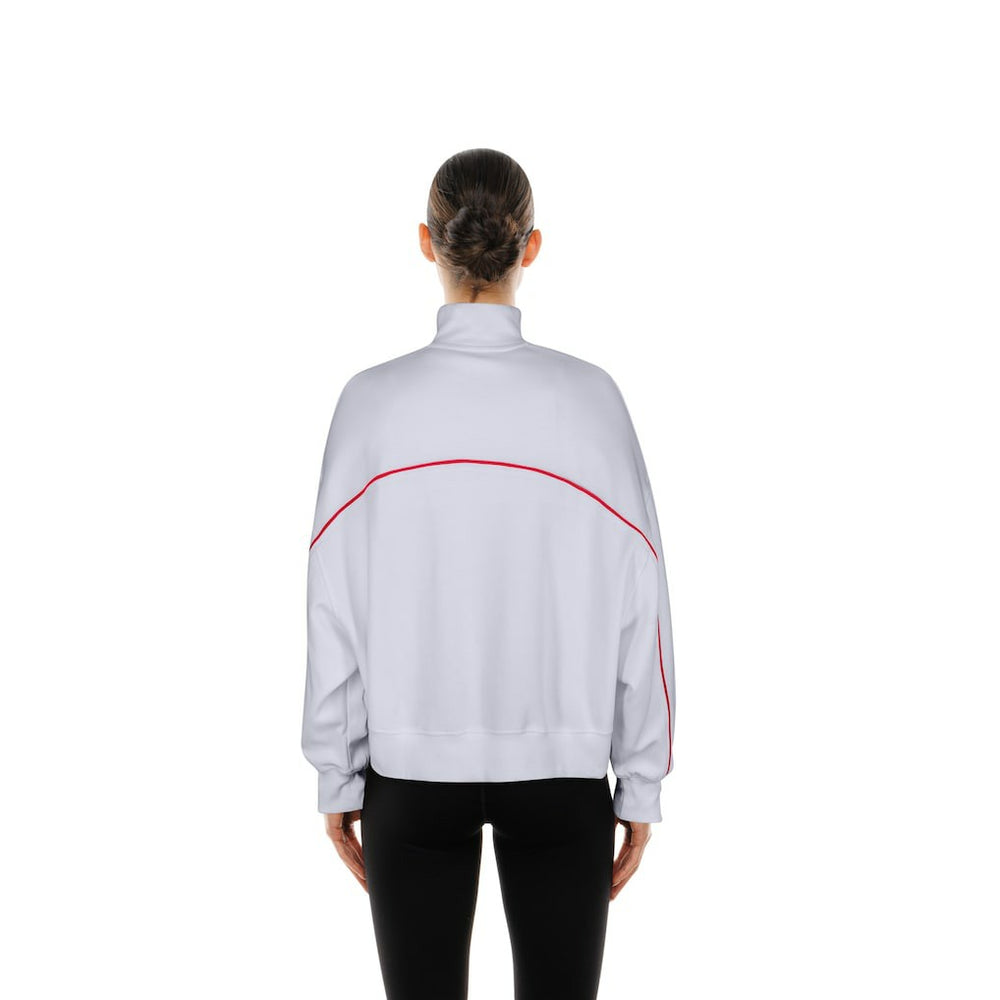 New Era Kansas City Chiefs Female Adult White Functional Fandom Quarter-Zip Sweatshirt | NFL