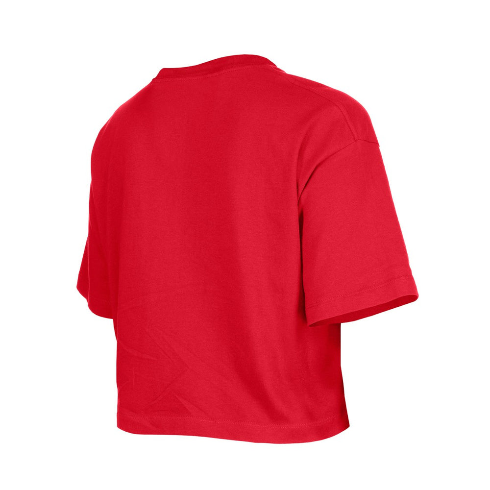 Tampa Bay Buccaneers New Era Girl's Flip Sequin Boxy T-Shirt Red | NFL