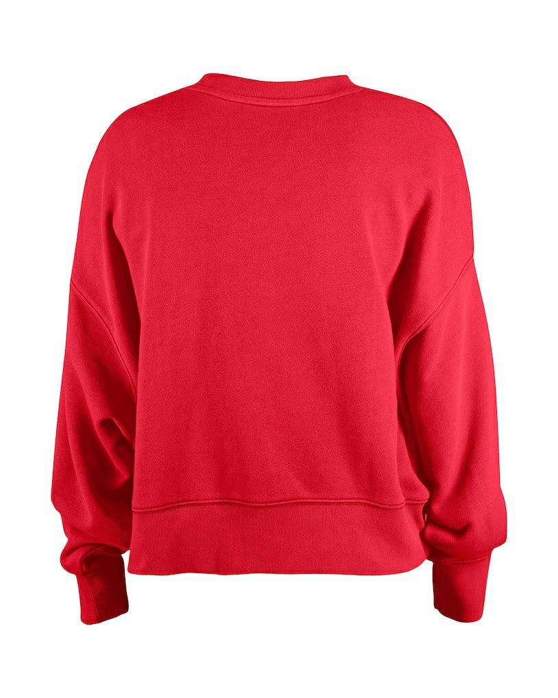 San Francisco 49ers New Era Girl's Flip Sequin Sweatshirt Scarlet | NFL