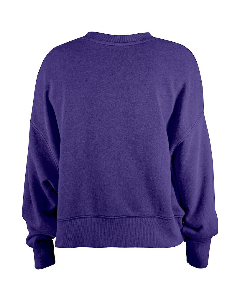 Baltimore Ravens New Era Girl's Flip Sequin Sweatshirt Purple | NFL