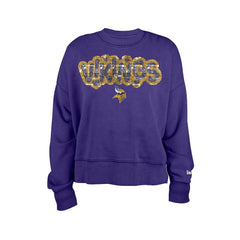 Minnesota Vikings New Era Girl's Flip Sequin Sweatshirt Purple | NFL