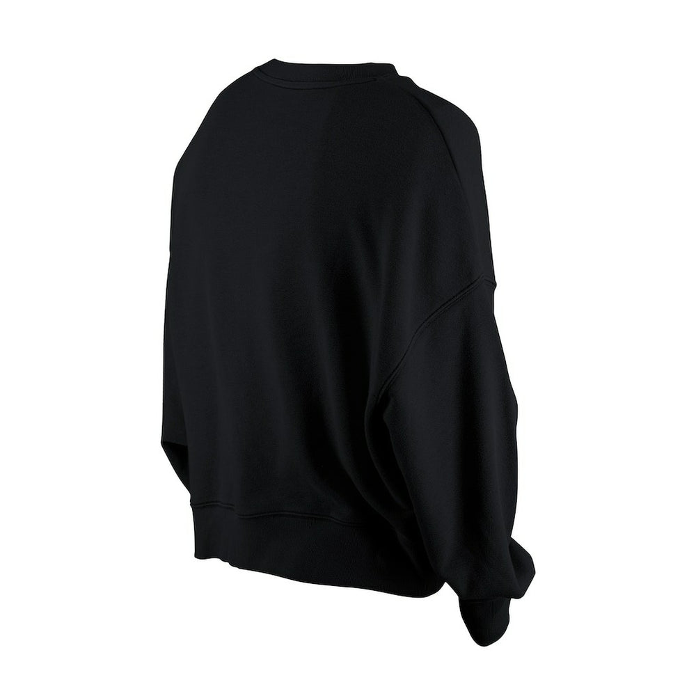 Philadelphia Eagles New Era Women's Oversized Throwback Mineral Wash Crew Neck Sweatshirt Black | NFL