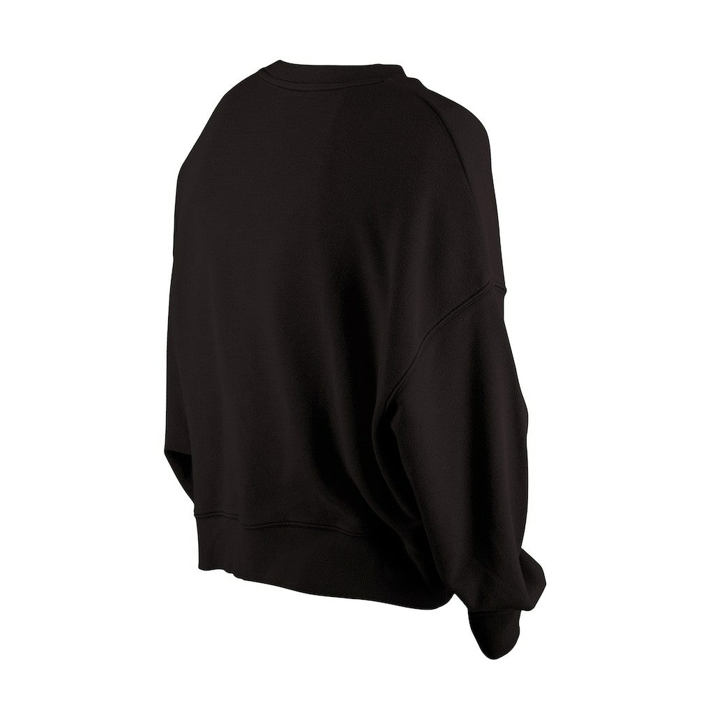 Pittsburgh Steelers New Era Women's Oversized Throwback Mineral Wash Crew Neck Sweatshirt Black | NFL