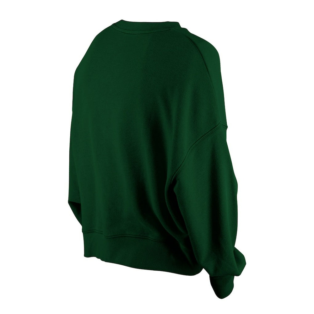 Green Bay Packers New Era Women's Oversized Throwback Mineral Wash Crew Neck Sweatshirt Green | NFL