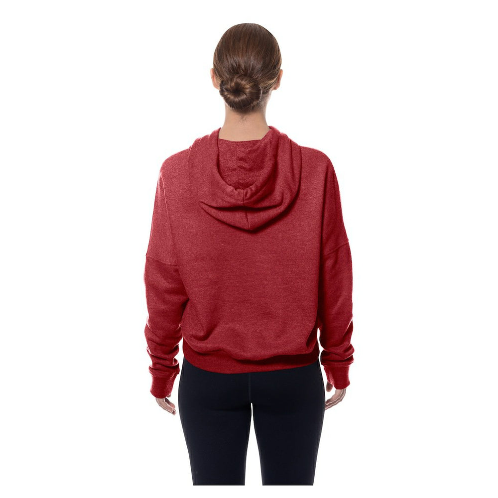 Washington Commanders New Era Women's Throwback Boxy Hoodie Sweatshirt Burgundy | NFL