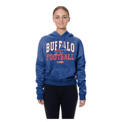 Buffalo Bills New Era Women's Throwback Boxy Hoodie Sweatshirt Royal | NFL