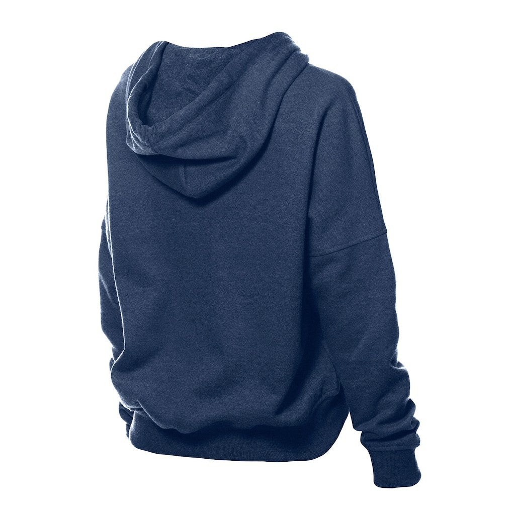 Chicago Bears New Era Women's Throwback Boxy Hoodie Sweatshirt Navy | NFL