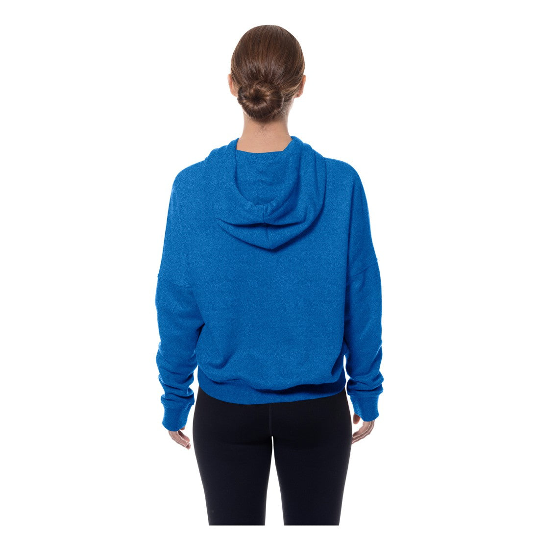 Detroit Lions New Era Women's Throwback Boxy Hoodie Sweatshirt Blue | NFL