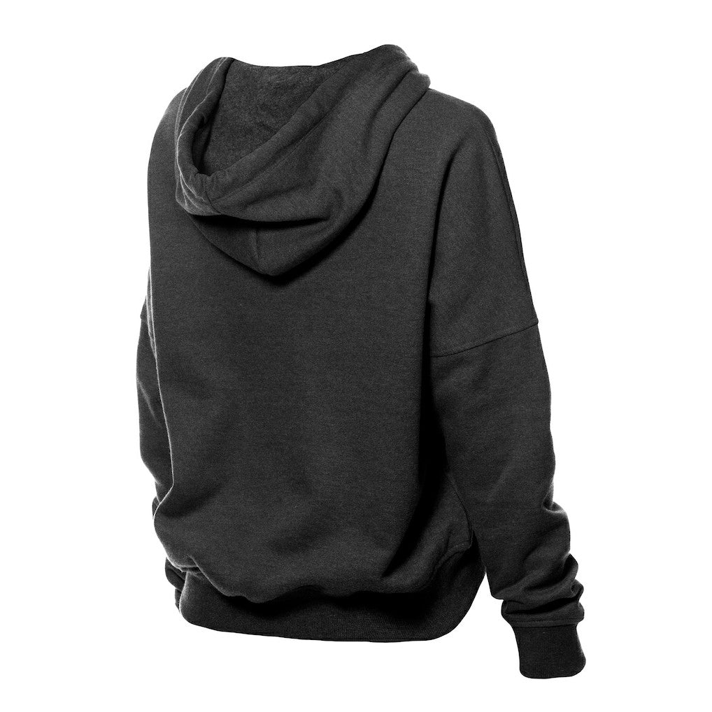 Pittsburgh Steelers New Era Women's Throwback Boxy Hoodie Sweatshirt Black | NFL