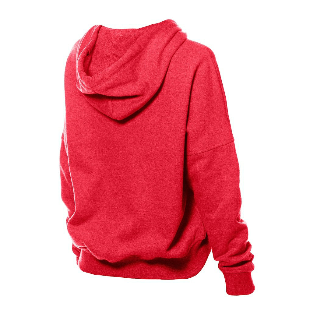 Kansas City Chiefs New Era Women's Throwback Boxy Hoodie Sweatshirt Red | NFL