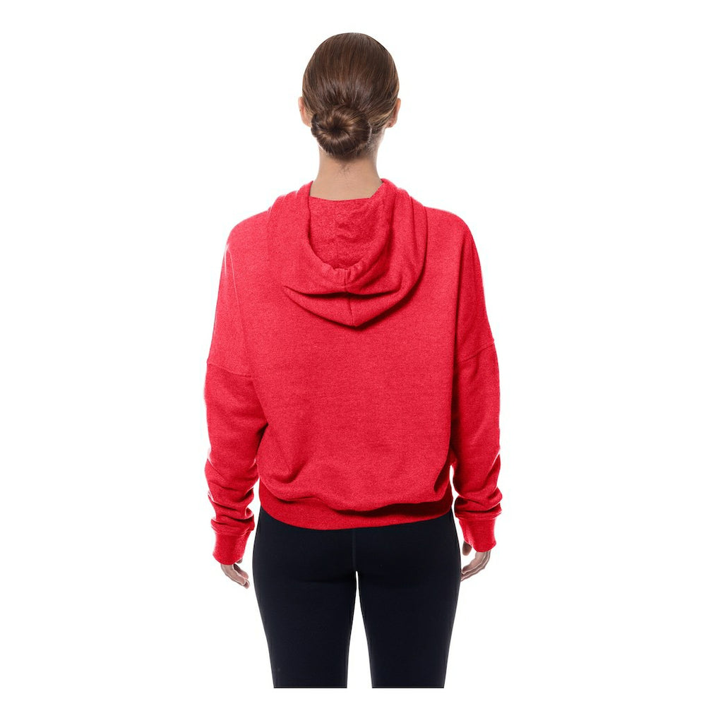 Kansas City Chiefs New Era Women's Throwback Boxy Hoodie Sweatshirt Red | NFL