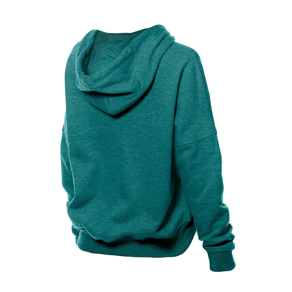 Miami Dolphins New Era Women's Throwback Boxy Hoodie Sweatshirt Aqua | NFL