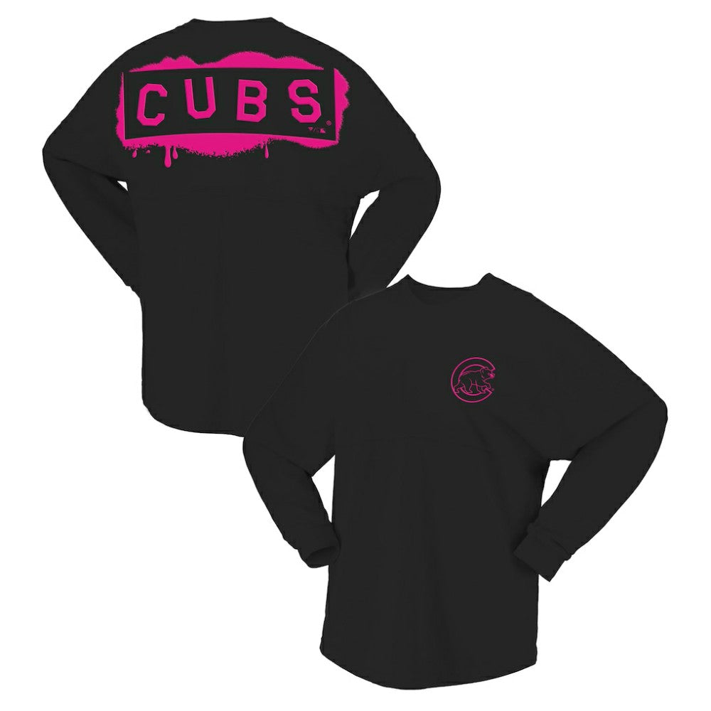 Chicago Cubs Fanatics Women's Neon Jersey Long Sleeve T-Shirt - MLB