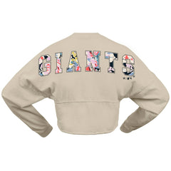 San Francisco Giants Fanatics Women's Floral Preppy Cropped Long Sleeve T-Shirt - MLB