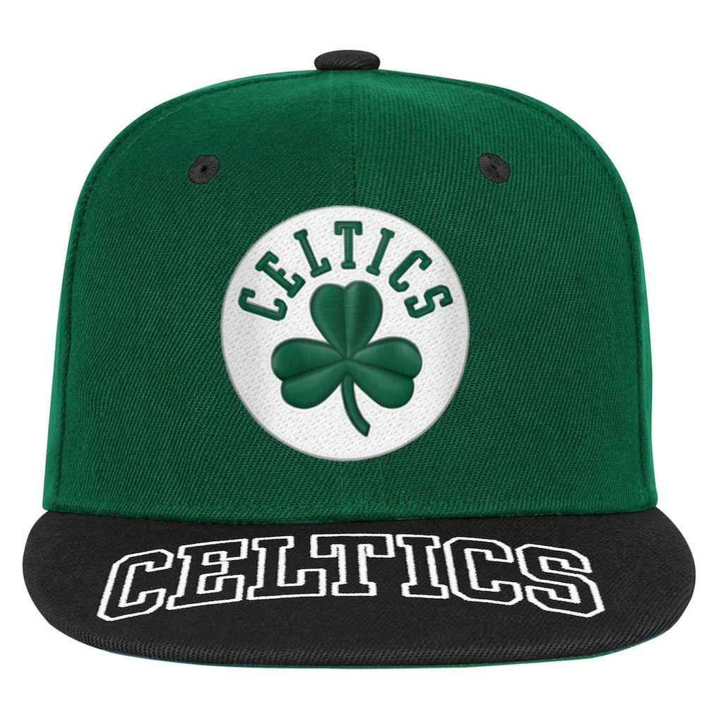 Boston Celtics Outerstuff Youth Two-Tone Snapback Hat Kelly Green/Black - NBA