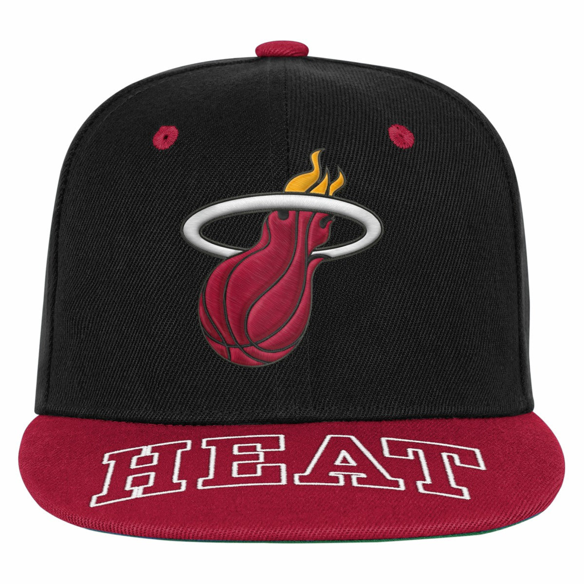 Miami Heat Outerstuff Youth Two-Tone Snapback Hat Black/Red - NBA