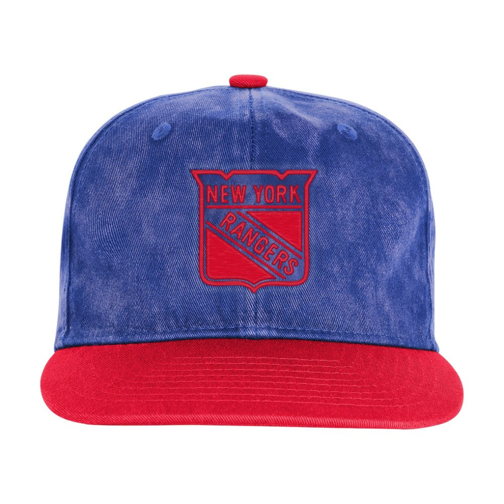 New York Rangers Outerstuff Youth True Retro Deadstock Adjustable Hat - Royal/Red - NHL