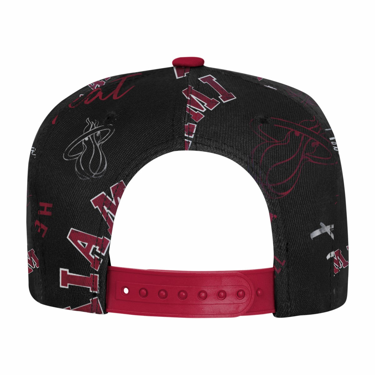 Miami Heat Outerstuff Youth Street Hooper Allover Print Snapback Hat Black - NBA