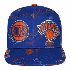 New York Knicks Outerstuff Youth Street Hooper Allover Print Snapback Hat Blue - NBA