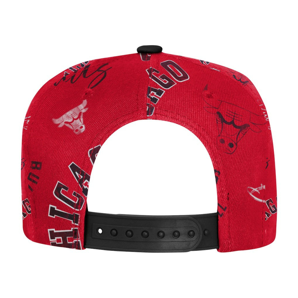 Chicago Bulls Outerstuff Youth Street Hooper Allover Print Snapback Hat Red - NBA
