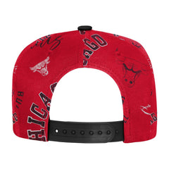 Chicago Bulls Outerstuff Youth Street Hooper Allover Print Snapback Hat Red - NBA