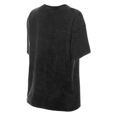 Chicago Bulls Women's Throwback Mineral Wash Oversized T-Shirt Black - NBA