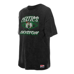 Boston Celtics Women's Throwback Mineral Wash Oversized T-Shirt Black - NBA