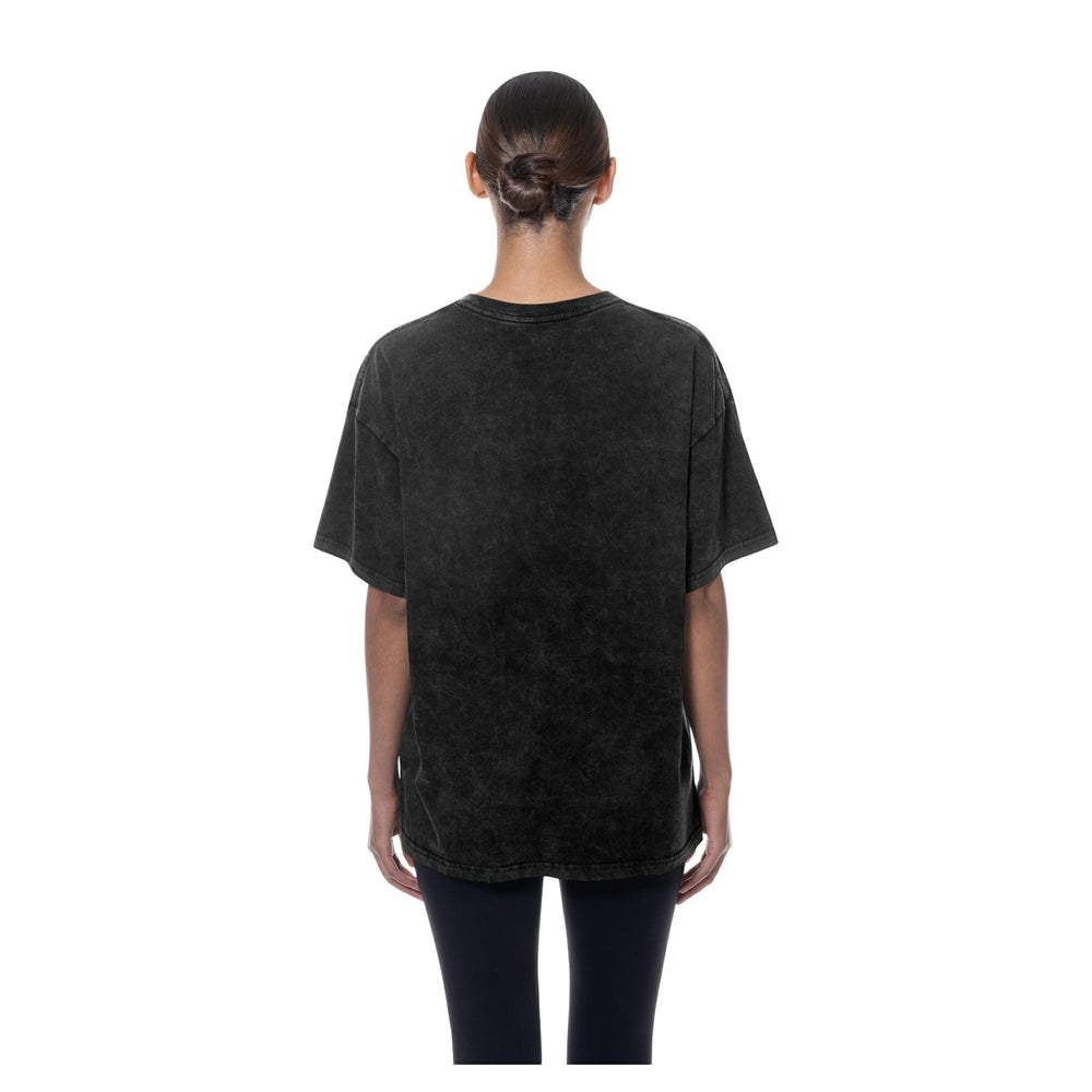 Minnesota Timberwolves Women's Throwback Mineral Wash Oversized T-Shirt Black - NBA