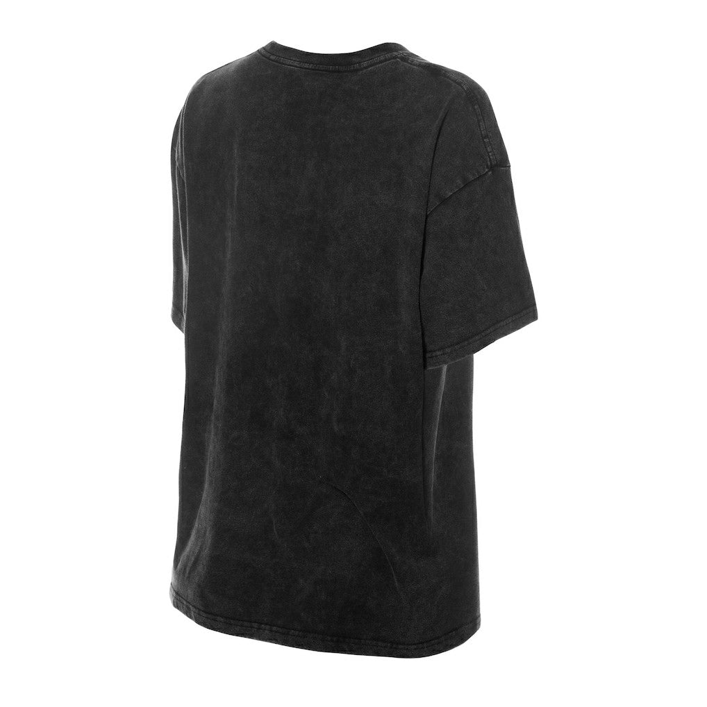 New York Knicks Women's Throwback Mineral Wash Oversized T-Shirt Black - NBA