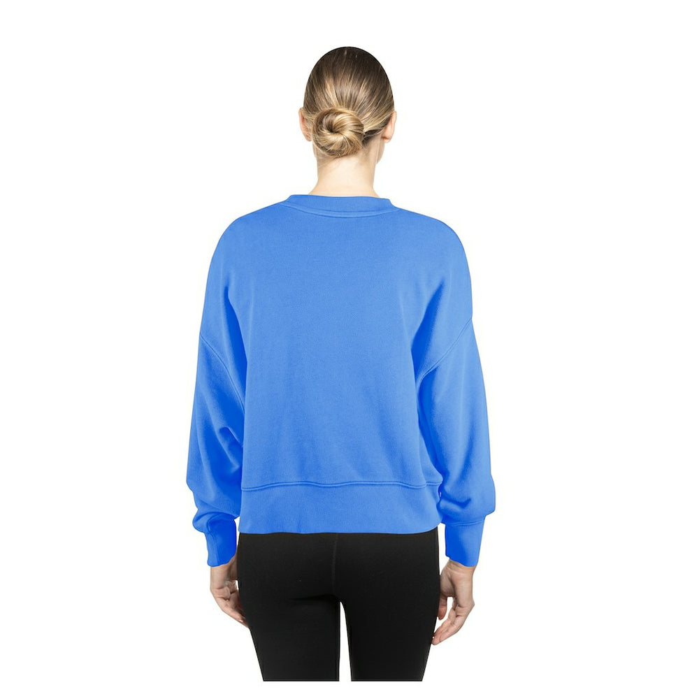 Philadelphia 76ers Women's Boxy Throwback Mineral Wash Sweatshirt Royal - NBA