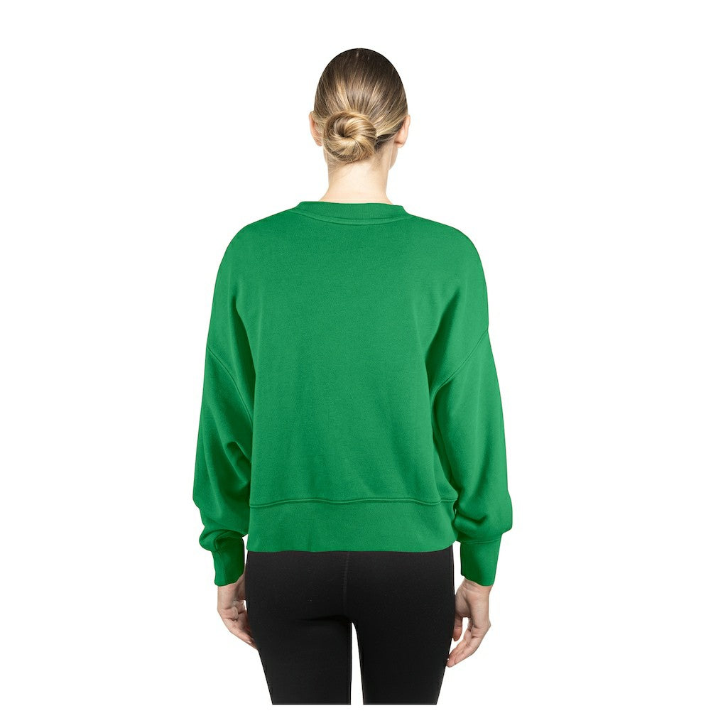 Boston Celtics Women's Boxy Throwback Mineral Wash Sweatshirt Kelly Green - NBA