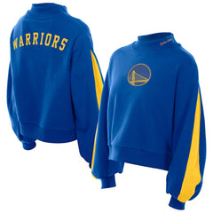 Golden State Warriors Women's Sport Night Balloon Sleeves Sweatshirt Royal - NBA