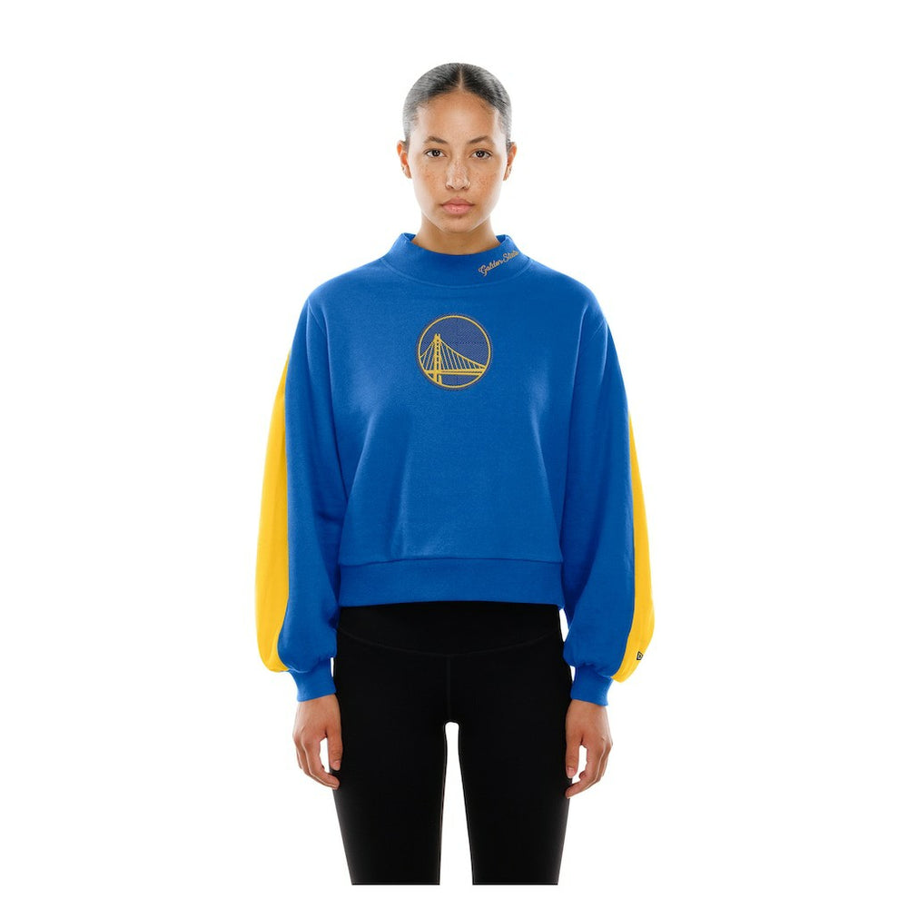 Golden State Warriors Women's Sport Night Balloon Sleeves Sweatshirt Royal - NBA