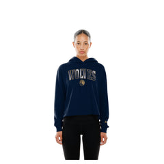 Minnesota Timberwolves Women's Glam Game Open Back Hoodie Navy - NBA