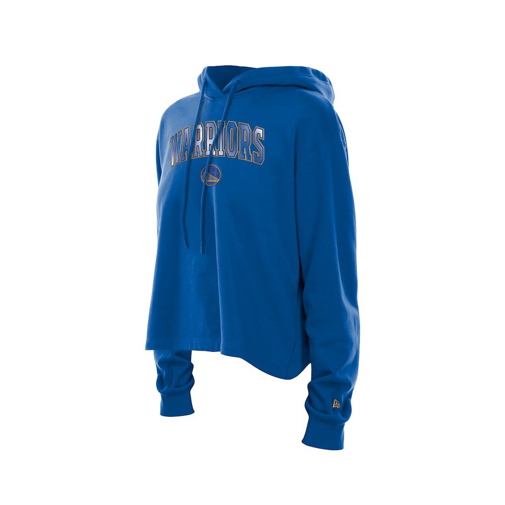 Golden State Warriors Women's Glam Game Open Back Hoodie Royal - NBA