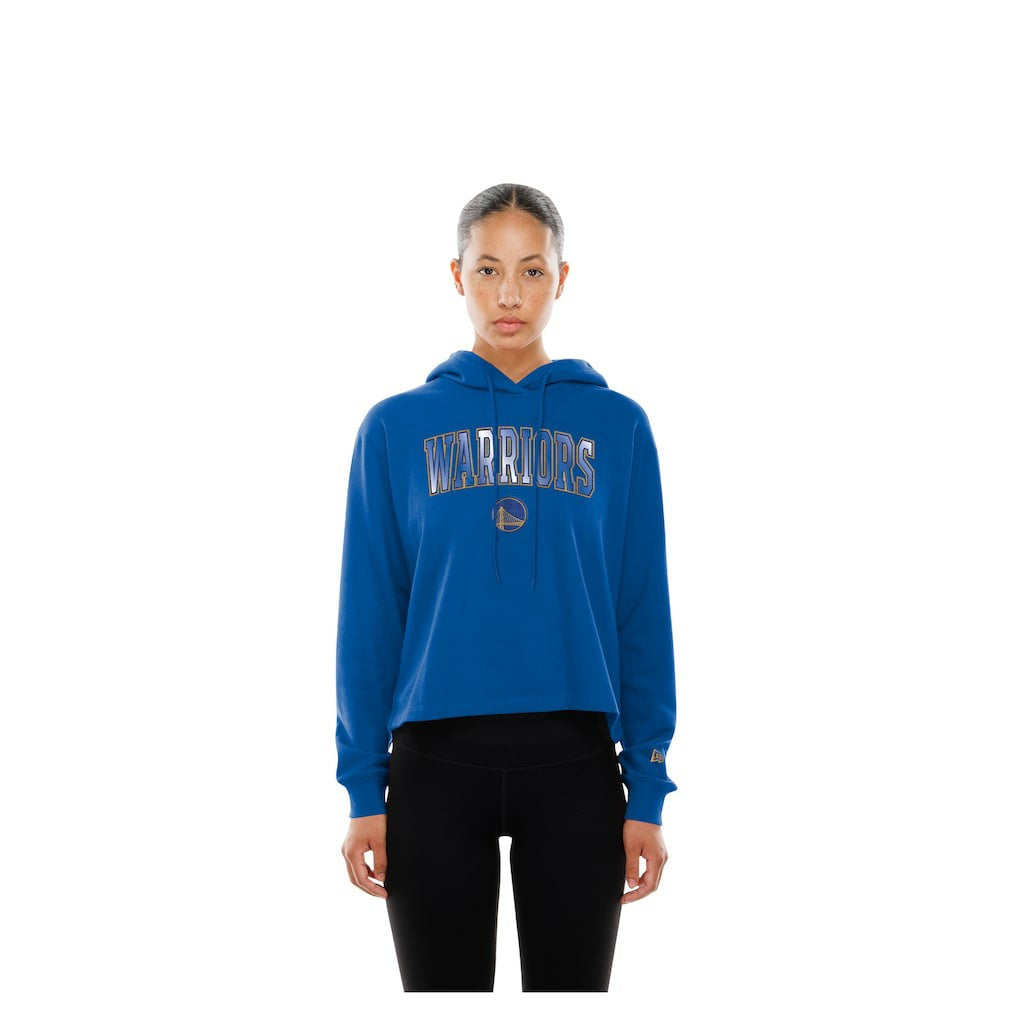 Golden State Warriors Women's Glam Game Open Back Hoodie Royal - NBA