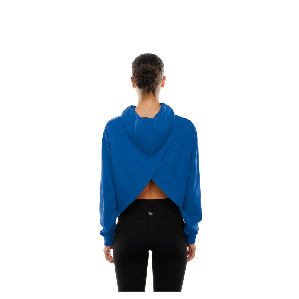New York Knicks Women's Glam Game Open Back Hoodie Blue - NBA