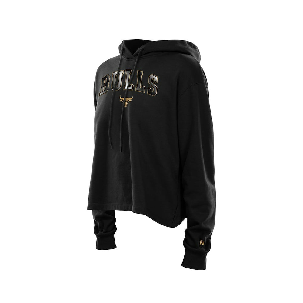 Chicago Bulls Women's Glam Game Open Back Hoodie Black - NBA
