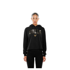 Chicago Bulls Women's Glam Game Open Back Hoodie Black - NBA