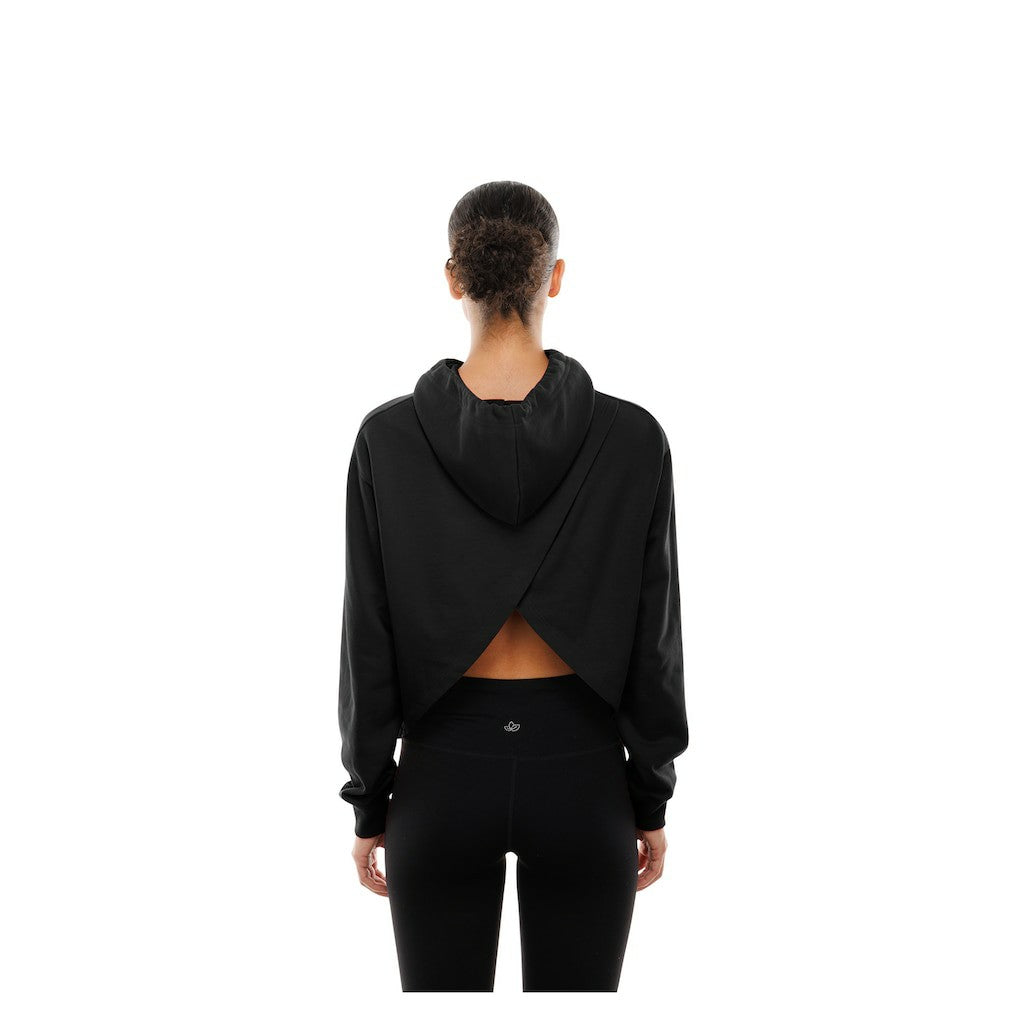 Chicago Bulls Women's Glam Game Open Back Hoodie Black - NBA