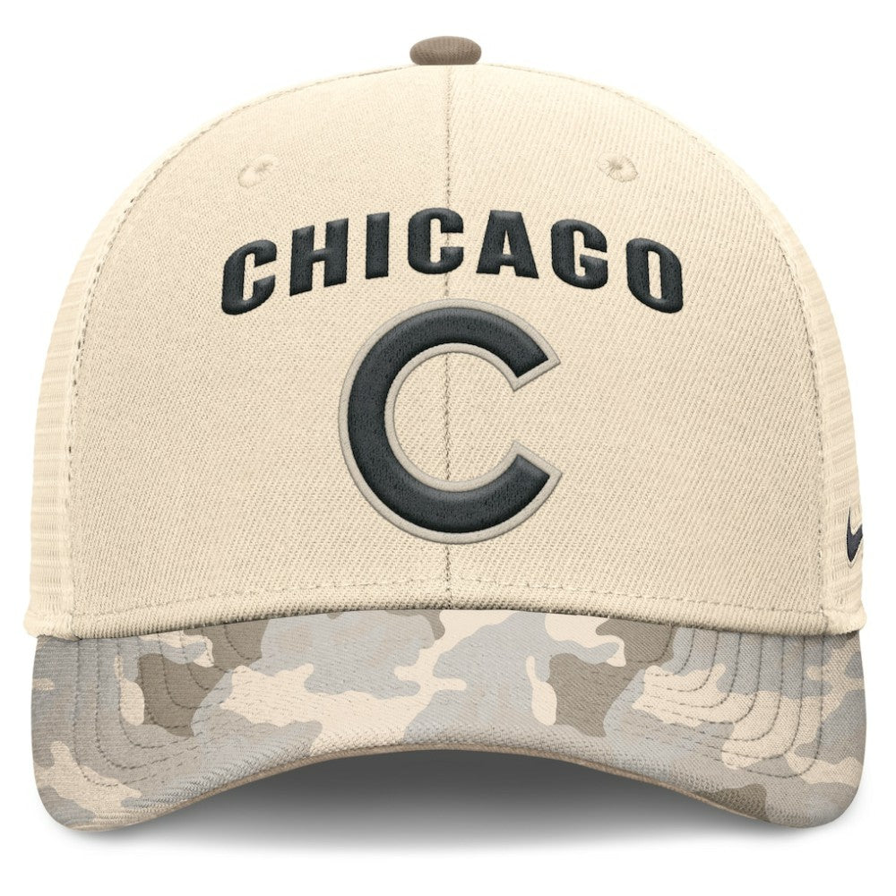 Chicago Cubs Nike Camo Natural Pack Rise Adjustable Trucker Hat - MLB