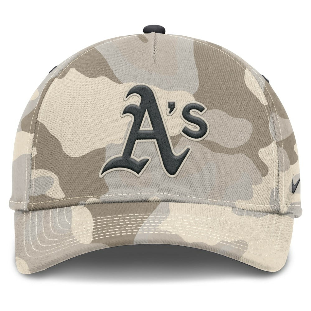 Athletics Nike Camo Pack Rise Adjustable Hat - MLB