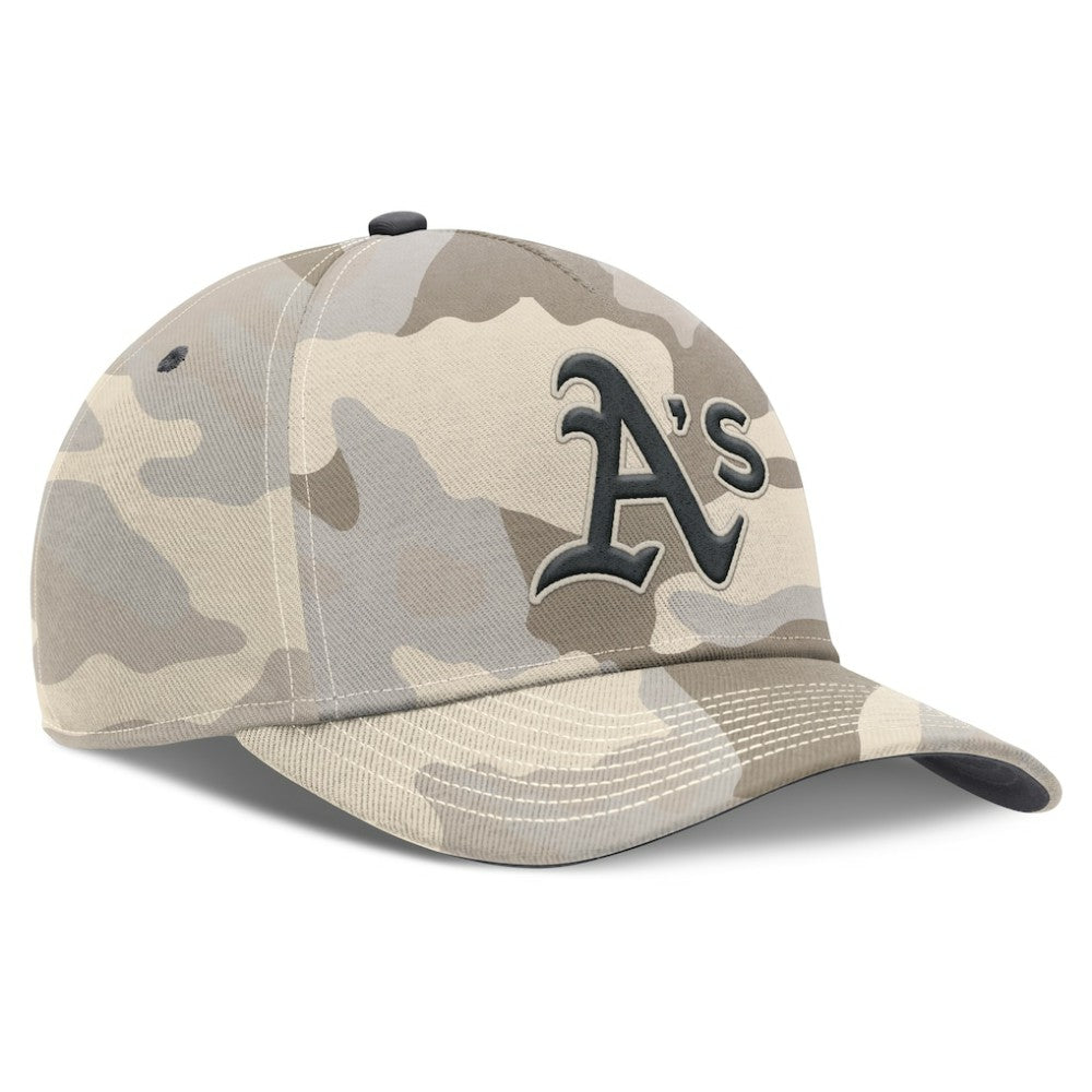 Athletics Nike Camo Pack Rise Adjustable Hat - MLB